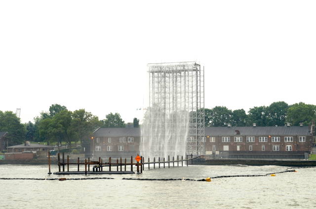 The New York City Waterfalls, 2008 - Governors Island, New York – 2008 - Photo: Julienne Schaer / Courtesy Public Art Fund