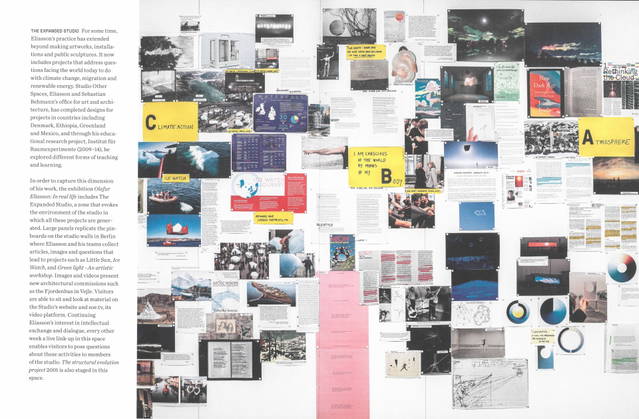 Olafur Eliasson: In Real Life, exhibition catalogue spread