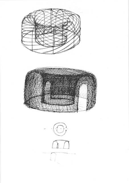 Sketch for Spiral pavilion, 1999