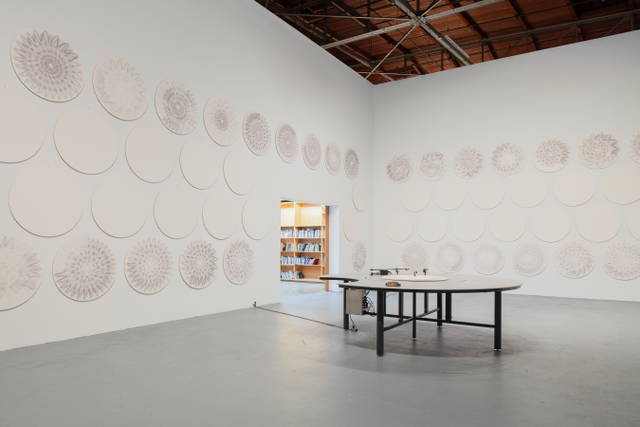 Installation view of Weather-drawing observatory for the future, 2024 - The Geffen Contemporary at MOCA, Los Angeles – 2024 - Photo: Zak Kelley