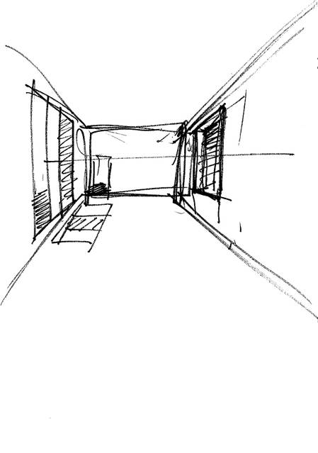 Sketch for the exhibition Olafur Eliasson: Innen Stadt Außen, 2010, Martin-Gropius-Bau, Berlin, 2010