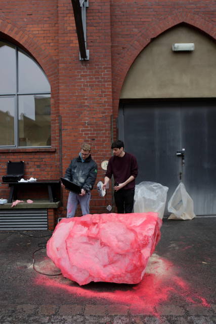 At Studio Olafur Eliasson, 3D scanning a block of ice harvested for Ice Watch (2015)