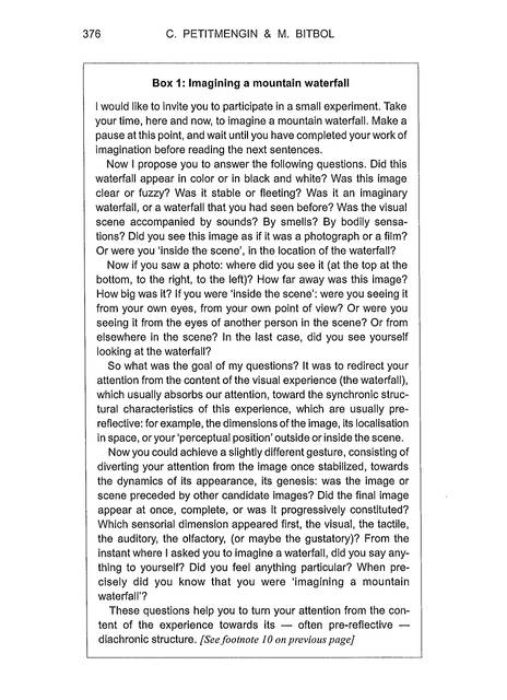 Excerpt from The Validity of First-Person Descriptions as Authenticity and Coherence