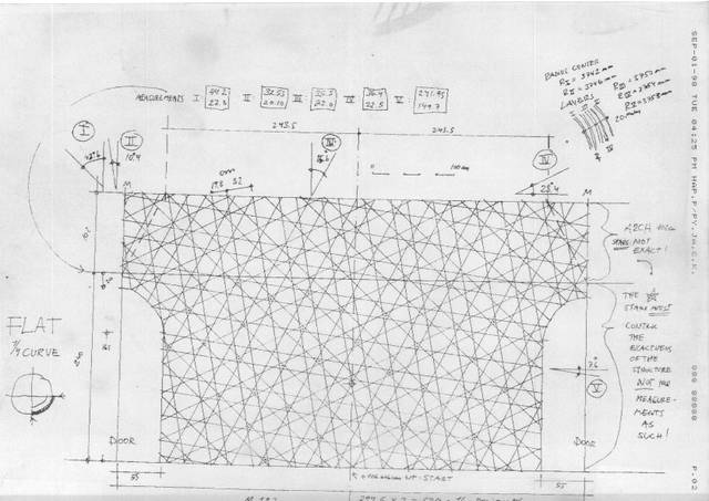 Sketch for 5-dimensionel pavillon, 1998 by Einar Thorsteinn
