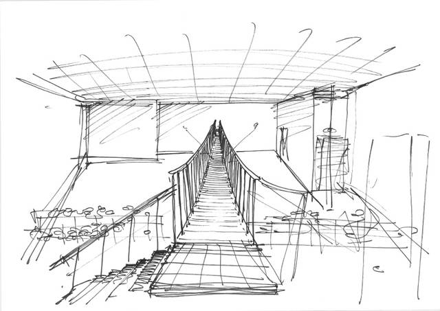 Sketch for The mediated motion, 2001