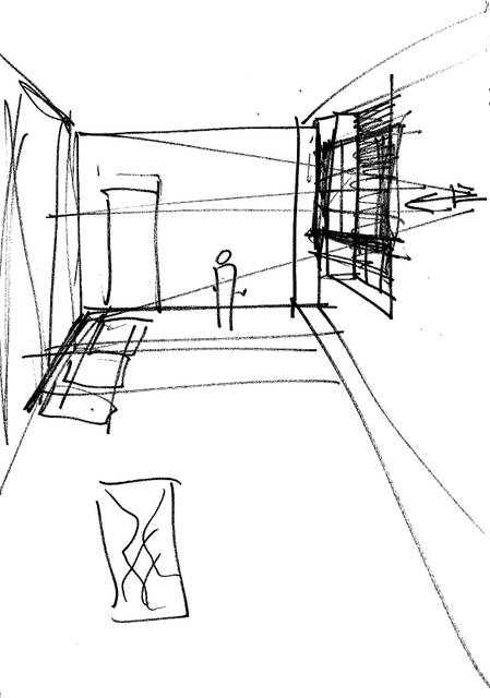 Sketch for the exhibition Olafur Eliasson: Innen Stadt Außen, Martin-Gropius-Bau, Berlin
