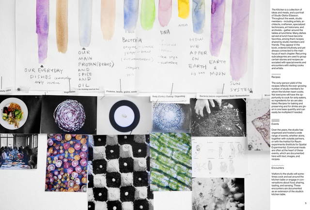 Spread from Studio Olafur Eliasson: The Kitchen, edited by Studio Olafur Eliasson, Berlin 2016