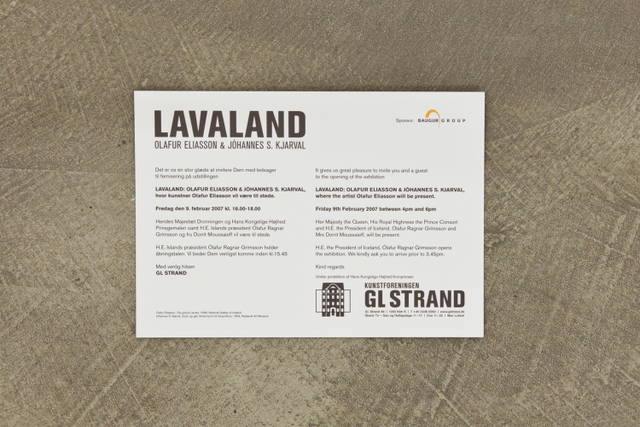 Invitation for Lavaland, GL Strand, Copenhagen, 2007