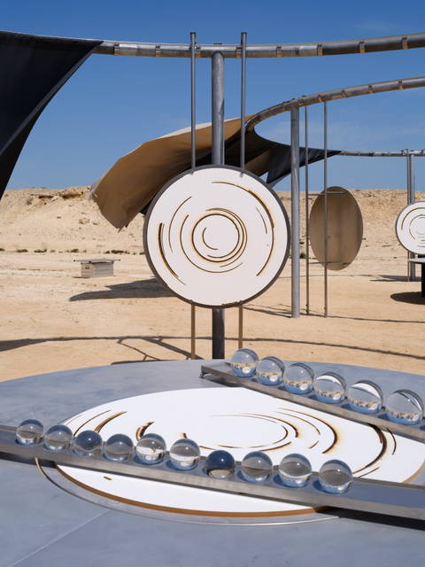 Solar-drawing observatory (Small spheres), 2023 - Al Thakhira, Qatar – 2023 - Photo: Anders Sune Berg