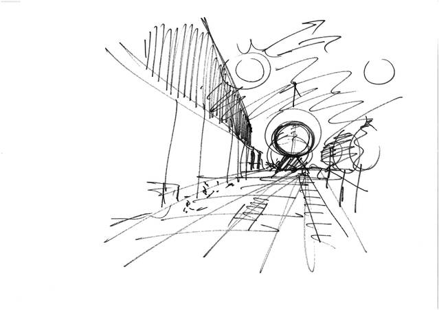 Sketch for Dnipro sunrise, 2012