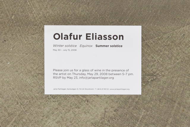 Invitation for Summer solstice, 2008, Jarla Partilager, Stockholm, 2008