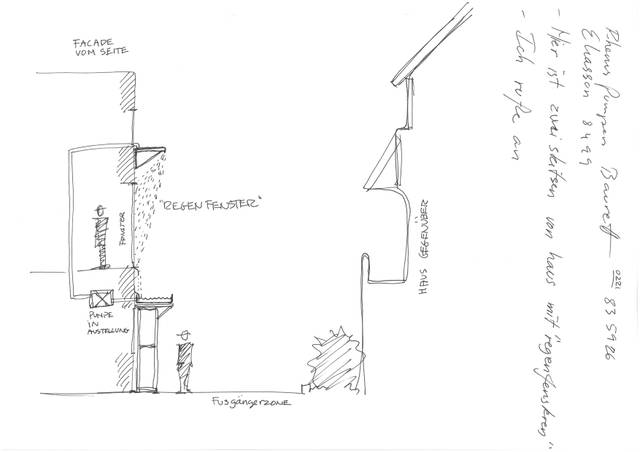 Sketch for Regenfenster, 1999