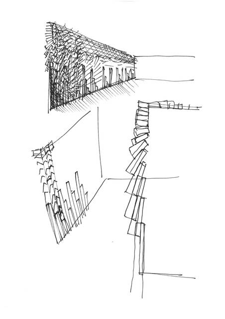 Sketch for Glass brick for the façades of The Harpa Reykjavik Concert Hall and Conference Centre