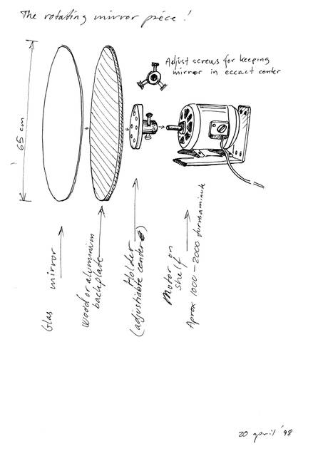 Sketch for Untitled (Spinning Mirror)