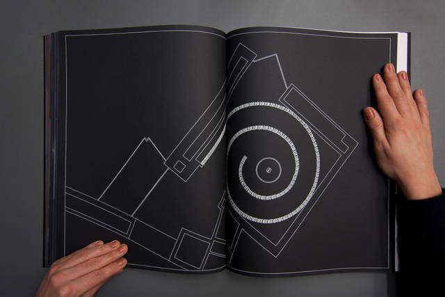 Spread from Olafur Eliasson: Contact, limited edition printed with flourescent ink