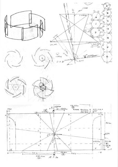 Sketch for 5-dimensionel pavilion by Einar Thorsteinn