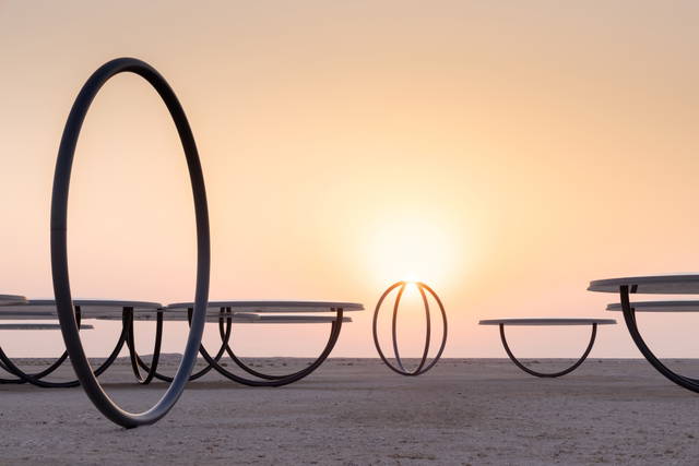 Shadows travelling on the sea of the day - Northern Heritage Sites, Doha, Qatar – 2022 - Photo: Iwan Baan