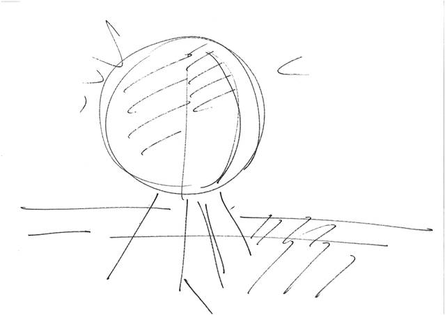 Sketch for Dnipro sunrise, 2012