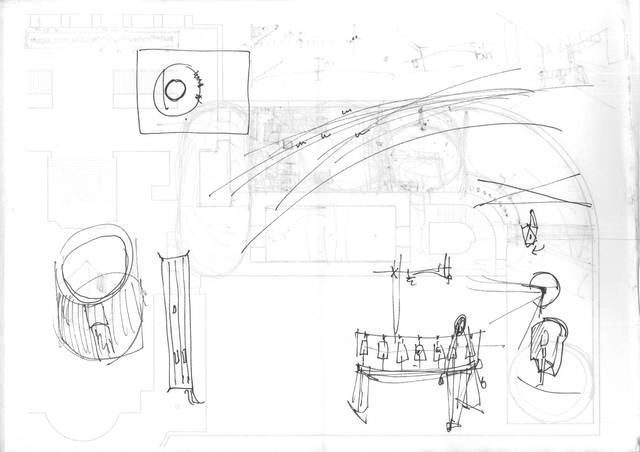 Sketch for the exhibition Chaque matin je me sens différent, chaque soir je me sens le même, 2002