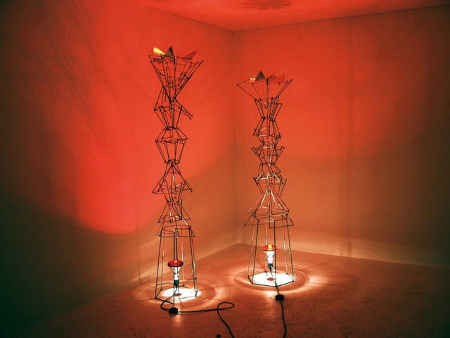 Two hot air columns