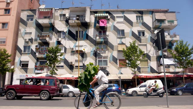 Tirana house-painting project