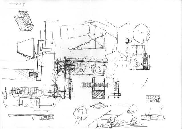Sketch for the exhibition Chaque matin je me sens différent, chaque soir je me sens le même, 2002