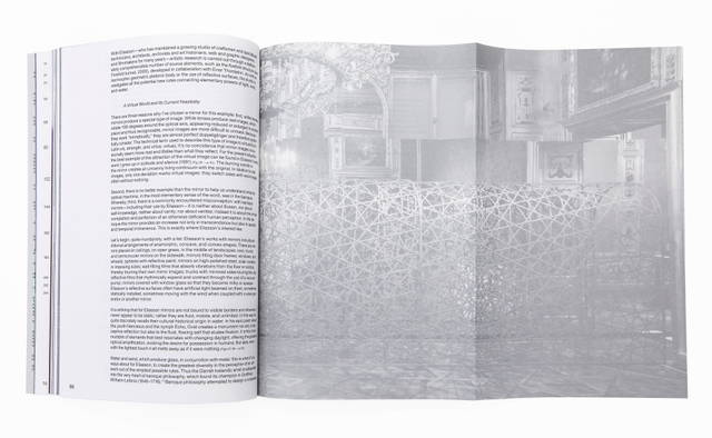 Spread from Olafur Eliasson - Baroque Baroque, edited by Francesca von Habsburg, Agnes Husslein-Arco, Daniela Zyman, Berlin 2015