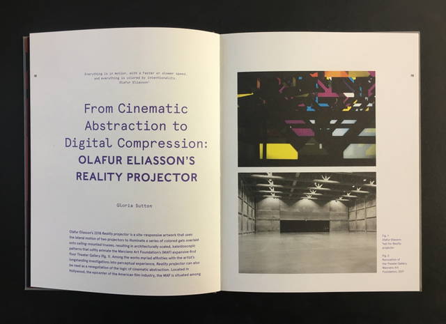 From Cinematic Abstraction to Digital Compression: Olafur Eliasson's Reality Projector by Gloria Sutton