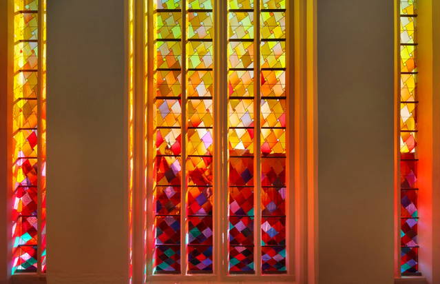 Fenster für bewegtes Licht, 2024. East windows of St. Nicholas’s Cathedral - Greifswald, Germany – 2024 - Photo: Jens Ziehe