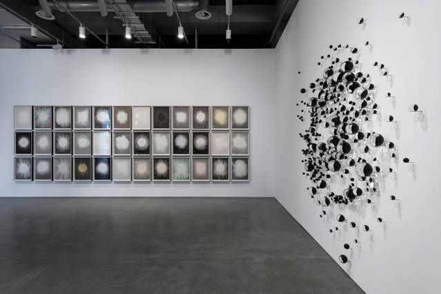 Installation view of 'Unforgetting solar exposure, 2020 and 'Your solar nebula, 2015' - Istanbul Museum of Modern Art, Istanbul – 2024 - Photo: Kayhan Kaygusuz