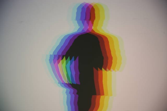 Slow-motion shadow in colour