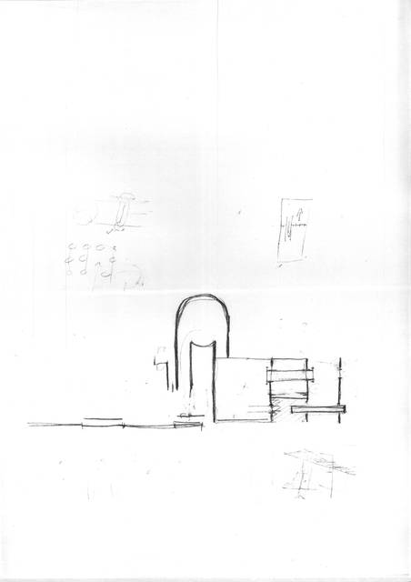 Sketch for the exhibition Chaque matin je me sens différent, chaque soir je me sens le même, 2002