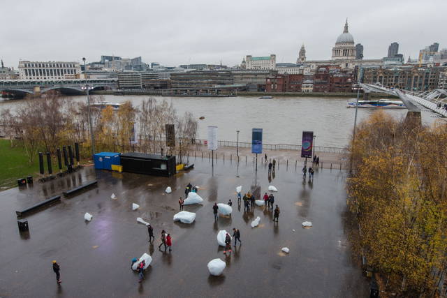 Ice Watch, 2014 - Bankside, outside Tate Modern, London – 2018 - Photo: Charlie Forgham-Bailey