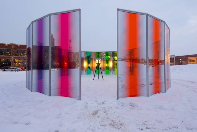Panoramic awareness pavilion, 2013 - Des Moines Art Center, John and Mary Pappajohn Sculpture Park, Iowa – 2013 - Photo: Rich Sanders