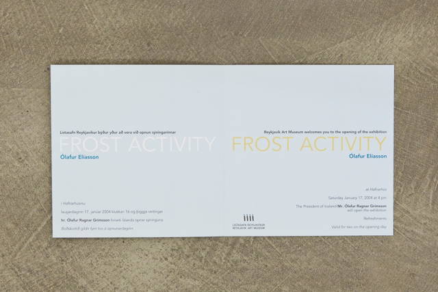 Invitation for Frost Activity, Reykjavik Art Museum, Hafnarhús, 2004
