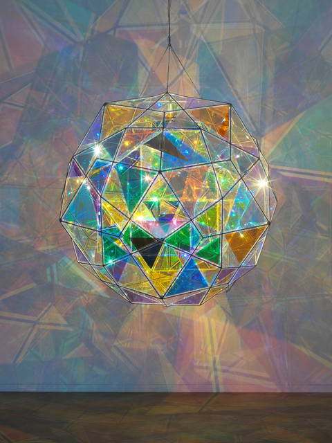 Firefly double-polyhedron sphere experiment, 2020 - Studio Olafur Eliasson, Berlin – 2021 - Photo: Jens Ziehe
