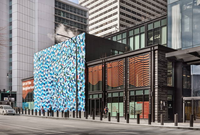 Atmospheric wave wall, 2020 - Willis Tower, Chicago – 2020 - Photo: Darris Lee Harris