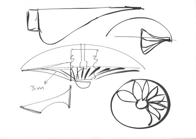 Sketch for National career lamp, 2007